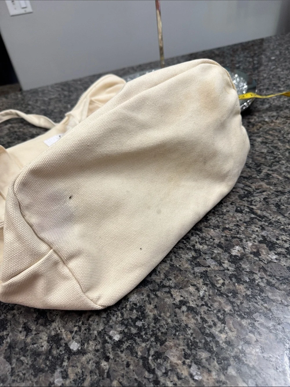 Jordan Cream Canvas Tote Bag with Jordan Logo